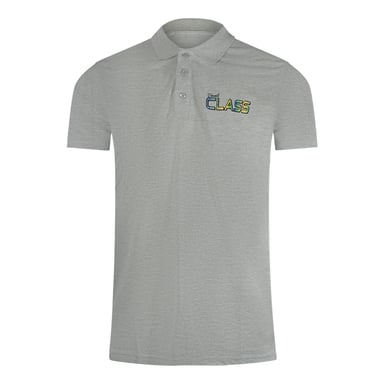 Polo Gris Con Logotipo Floral Vibrante De Cavalli Class