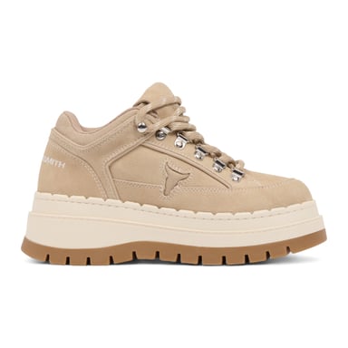 Zapatillas Windsorsmith de ante marrón arena con plataforma gruesa para mujer - Ultimatum