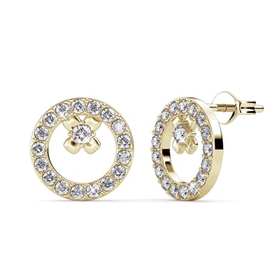 Pendientes Eliza - Oro y Cristal