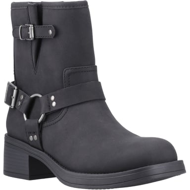 Botines de tacón negros de mujer de cuero sintético Rocket Dog Nino