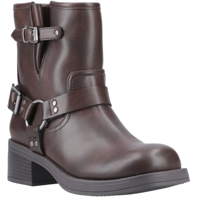 Botines de tacón para mujer de imitación de piel marrones Rocket Dog Nino