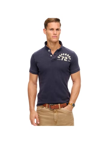 Polo deportivo vintage azul marino de Superdry para hombre