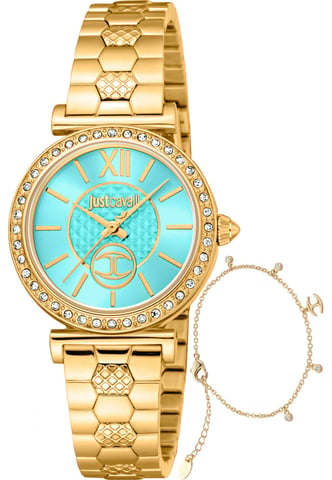 Just Cavalli JC1L273M0065 Set de Regalo de Reloj y Pulsera para Damas Varenna
