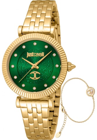 Just Cavalli JC1L266M0035 Conjunto de Regalo de Reloj y Pulsera para Dama