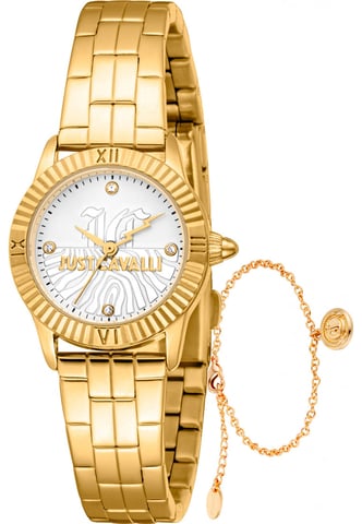 Just Cavalli JC1L328M0055 Set de Regalo de Reloj Mini Raffinata y Pulsera para Dama