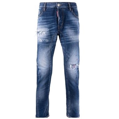 Pantalones Vaqueros Azules Rasgados Tidy Biker Jean De Dsquared2