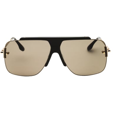 Gafas De Sol Victoria Beckham Color Marrón Moca Con Lentes Doradas