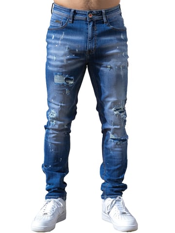 Enzo Milano - Vaqueros rotos para hombre