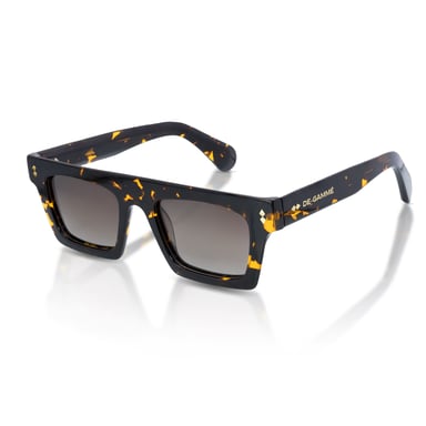 Gafas de sol polarizadas De-Gamme con montura gruesa y rectángulo marrón - Valencia