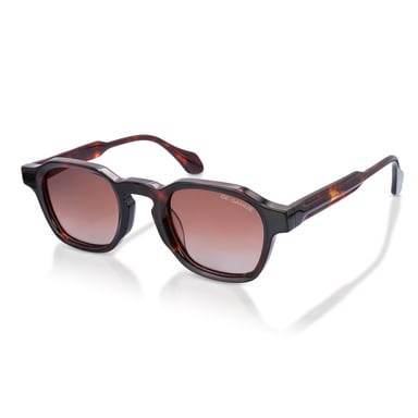 Gafas de sol polarizadas cuadradas con montura geométrica roja De-Gamme - Saint Marlo