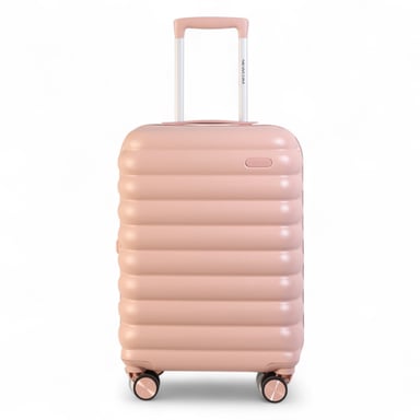 Maleta rígida de cabina de 37 x 22 x 55 cm, color rosa, con cierre de seguridad TSA, apta para Easyjet y Ryanair.