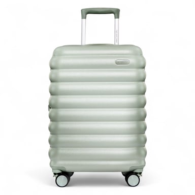 Maleta rígida de cabina de 37 x 22 x 55 cm, color verde, con certificación TSA, apta para Easyjet y Ryanair.