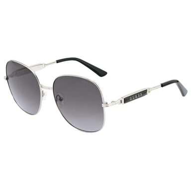 Gafas de sol Guess con marco de metal níquel estaño brillante y lentes ahumadas degradadas