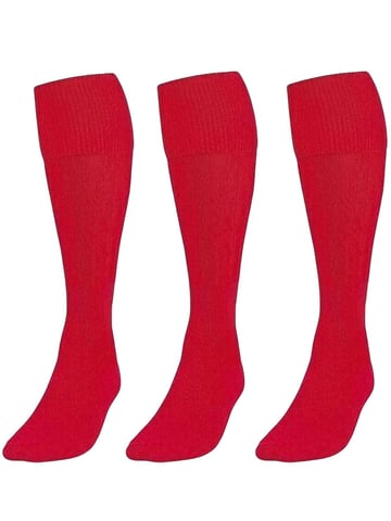 Paquete de 3 calcetines rojos de fútbol para niños