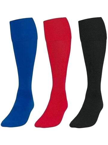 Paquete de 3 calcetines de fútbol para niños - BLK/RED/BLU
