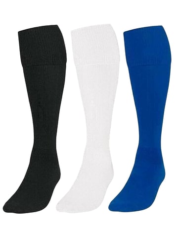 Paquete de 3 calcetines de fútbol para niños - BLK/BLU/WHT