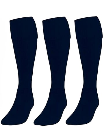 Paquete de 3 calcetines de fútbol azul marino para niños