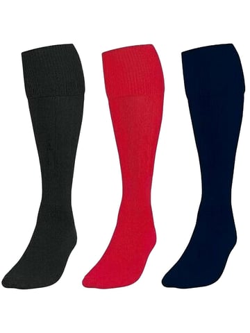 Paquete de 3 calcetines de fútbol para niños - BLK/RED/NVY