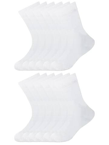 Paquete de 12 calcetines escolares blancos para niños
