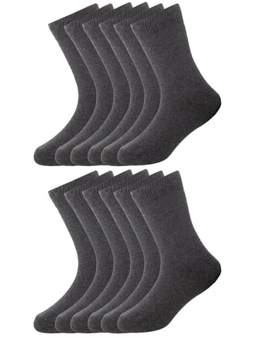 Paquete de 12 calcetines grises para niños