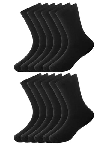 Paquete de 12 calcetines negros para niños