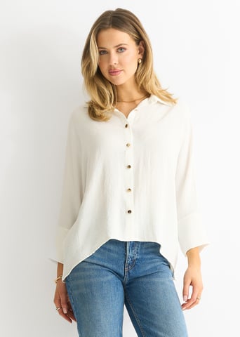 Kimono blanco Blusa oversize
