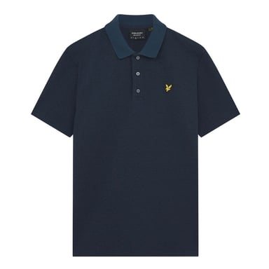 Polo Con Textura Tonal En Azul Marino Muddy De Lyle &amp; Scott