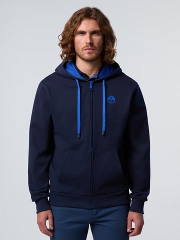North Sails Hoodie Full-zip with logo patch