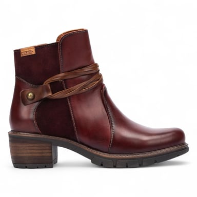 Pikolinos Botines Mujer Arcilla Piel Rojo Tacón Cremallera - San Sebastián