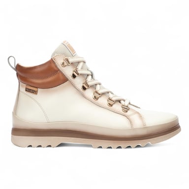 Botines Pikolinos Nata de piel blanca para mujer - Vigo