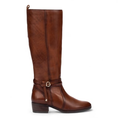 Botas altas hasta la rodilla de piel color marrón para mujer Pikolinos - Daroca