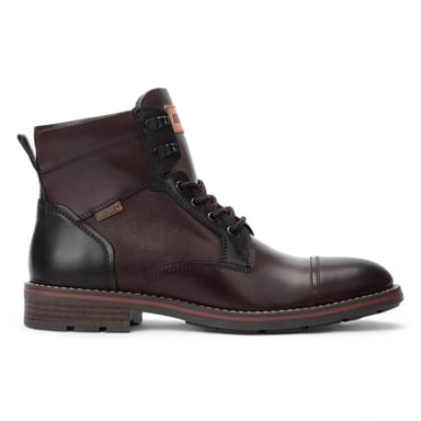Botines Pikolinos Olmo de piel marrón con cremallera y cordones para hombre - York