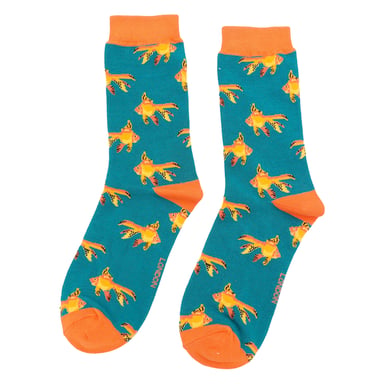 1 Paquete de calcetines de bambú con estampado de animales para damas