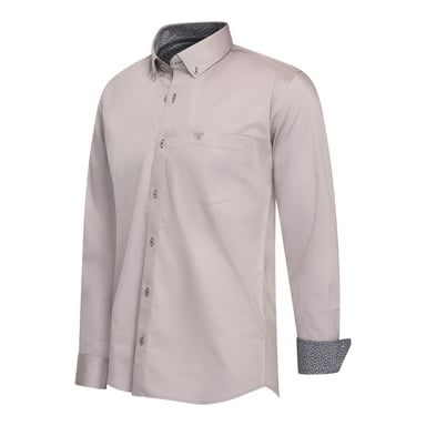 Cappuccino Italia Stretch Overhemd Ancona Gris