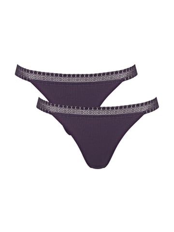 GO Ribbed Tanga Briefs 2 Pack