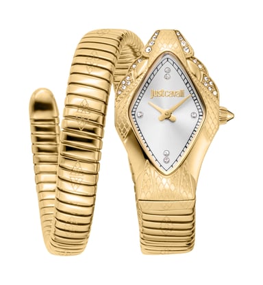 Reloj Just Cavalli para mujer de acero inoxidable 316L con diseño de serpiente