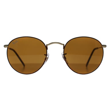 Ray-Ban Redondas Unisex Habana Mate Sobre Oro Mate Marrón Metal Redondo 3447