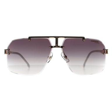 Carrera Rimless Mens Gold Ivory Gold Espejo sobre Borgoña Gradiente 1054/S