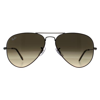 Ray-Ban Aviator Unisex Pulido Habana Sobre Gunmetal Marrón Vintage Gradiente Negro Aviator 3025