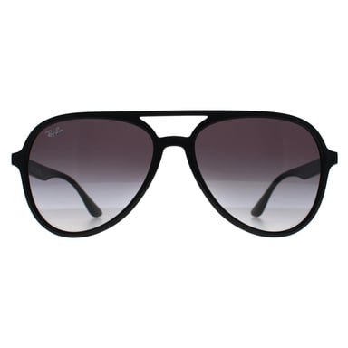 Ray-Ban Aviator Unisex Negro Pulido Gris Gradiente RB4376