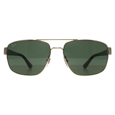 Ray-Ban Rectángulo Unisex Pulido Arista Oro G-15 Verde RB3663