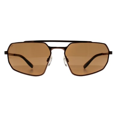 Serengeti Rectangle Mens Shiny Bronze Saturn Polarized Drivers Photochromic Hinkley