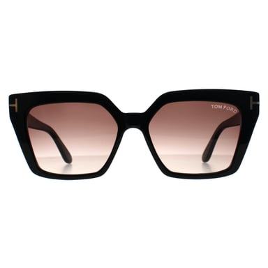 Tom Ford Cat Eye Mujer Negro Púrpura Marrón Brillante Gradiente Winona FT1030
