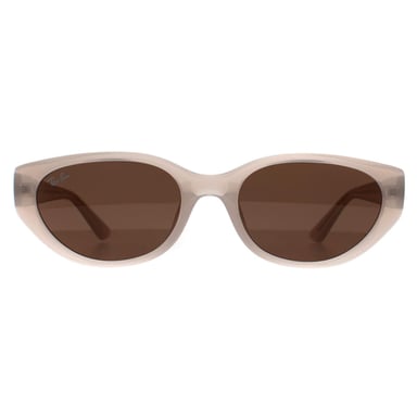 Ray-Ban Oval Womens Pulido Opal Beige Marrón Oscuro RB4457D Bio Based