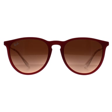 Ray-Ban Redonda Mujer Goma Pulida Violeta Rosa Gradiente Marrón RB4171 Erika