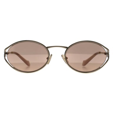 Miu Miu Oval Womens Oro Pálido Rosa Espejo MU52YS