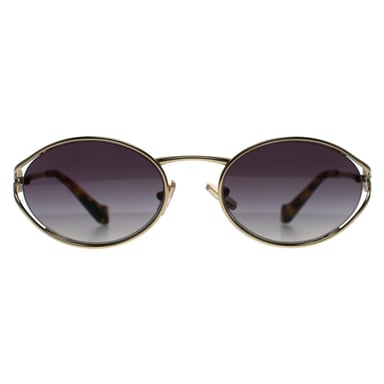 Miu Miu Oval Womens Latón Oro Marrón Oscuro MU52YS