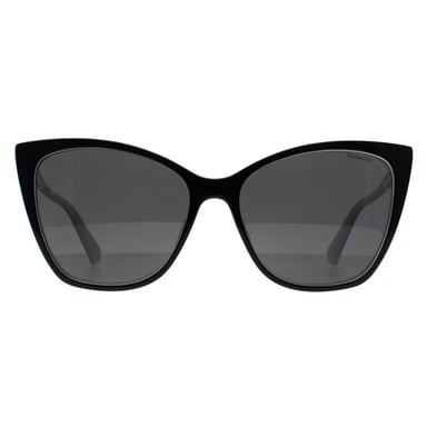 Polaroid Cat Eye Womens Negro Blanco Gris Polarizado PLD 4181/S