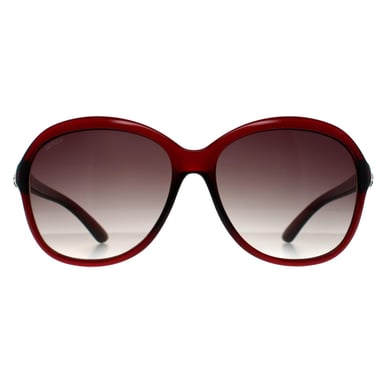 Seksy Oval Womens Transparent Burgundy Smoke Gradient N2812