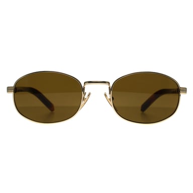 Prada Oval Womens Oro Marrón Oscuro PRB53S